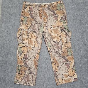 VTG LL Bean Cargo Hunting Pants Mens Brown Advantage Camo USA Made 44x30